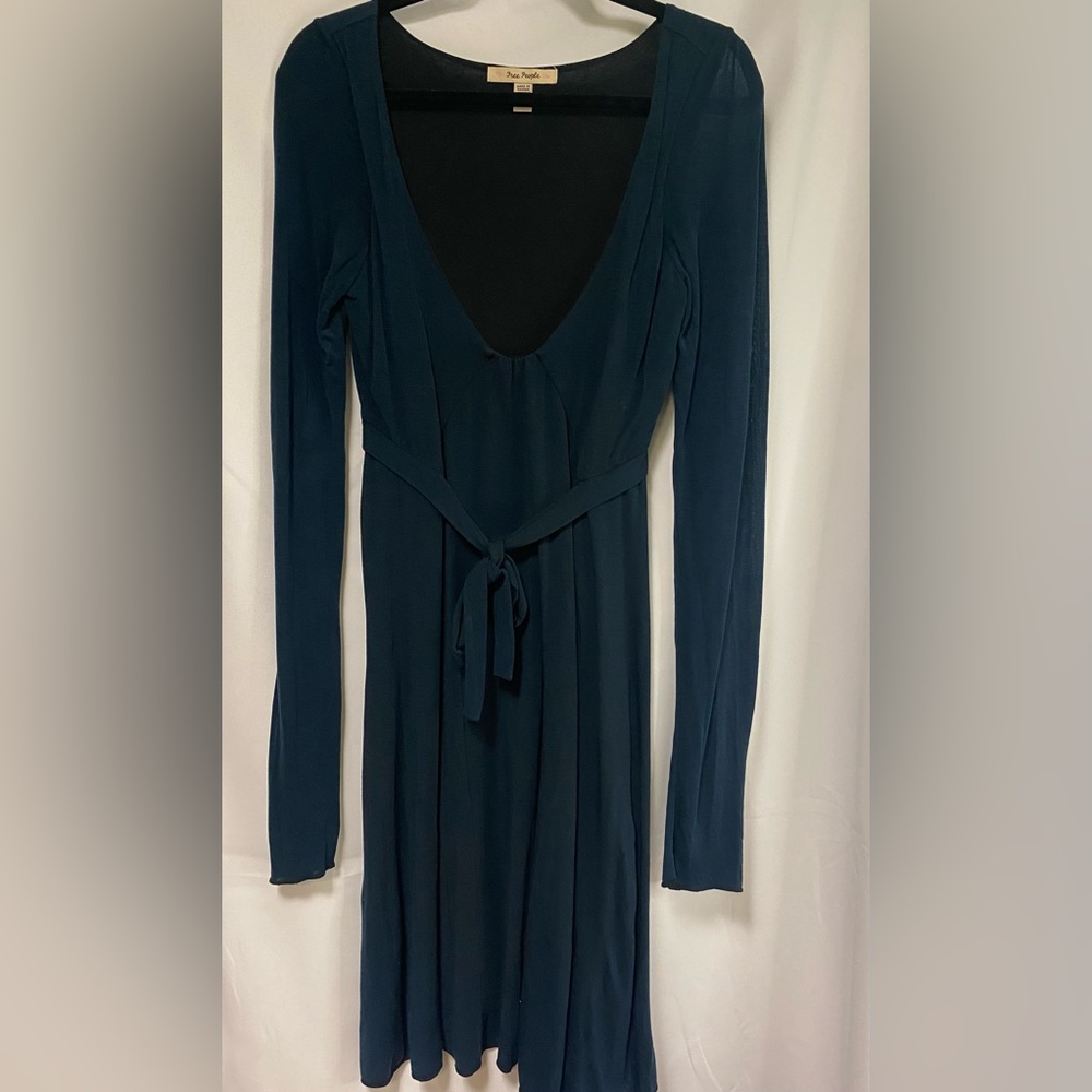 Free People A-line dress. Navy-Black  XS
